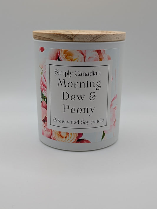 Morning Dew and Peony 8oz candle