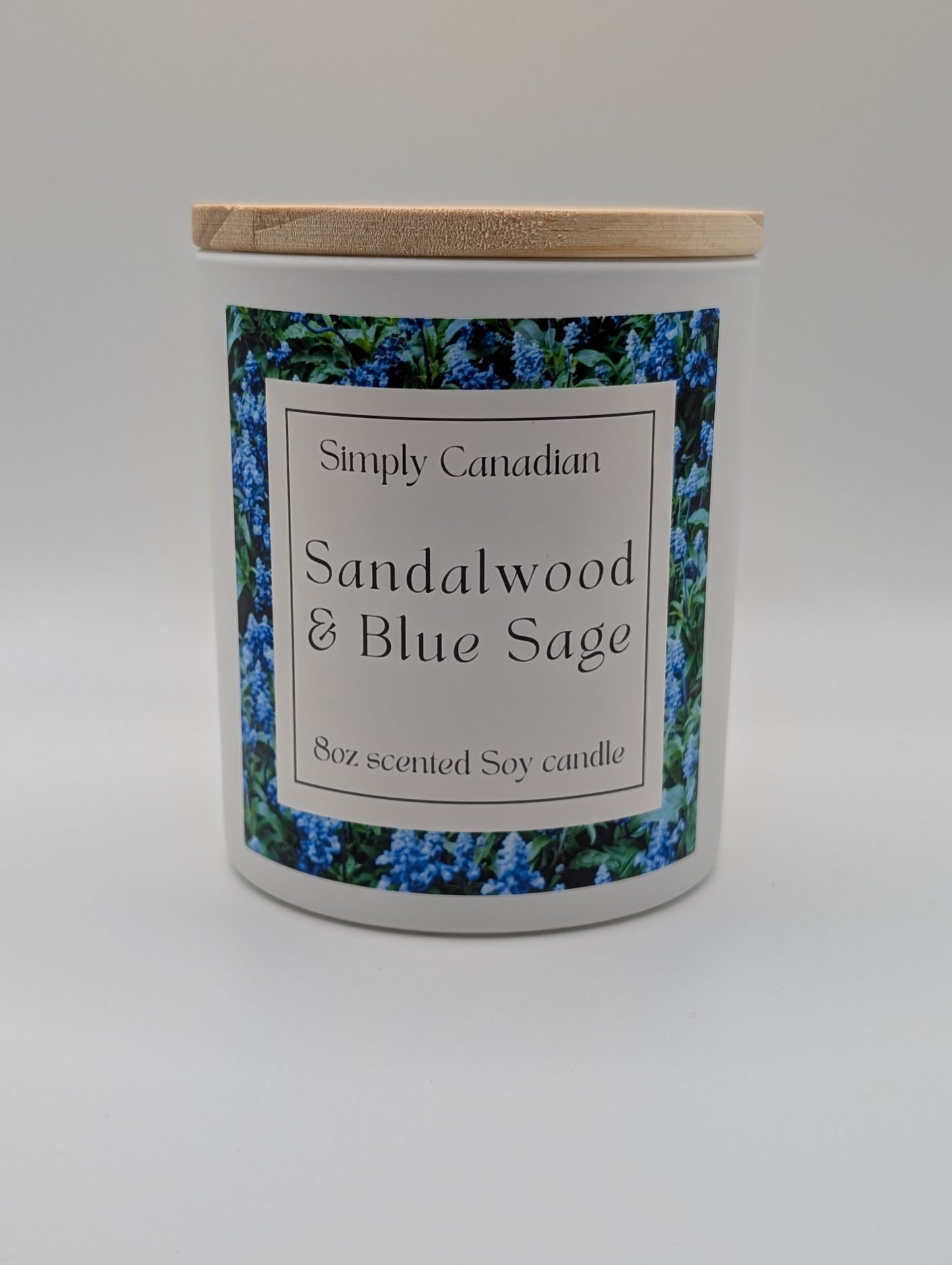 Sandalwood and Blue Sage 8oz Candle