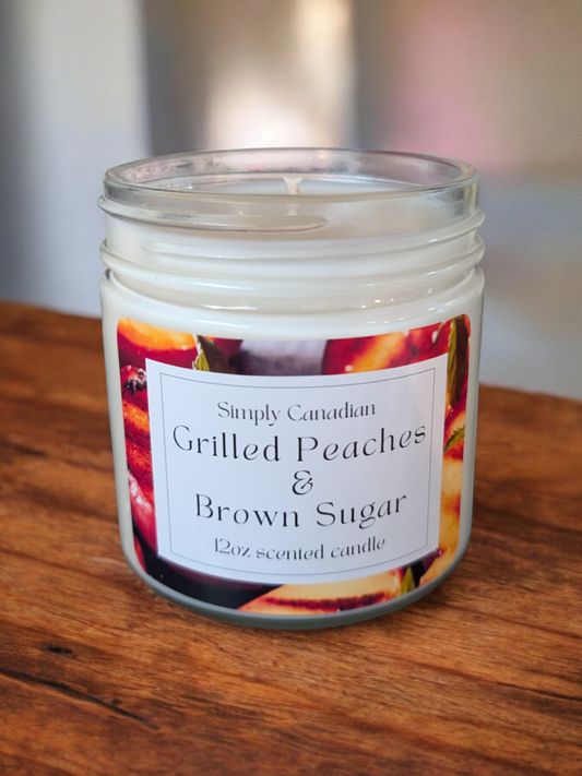 Grilled Peaches and Brown Sugar 12oz Candle