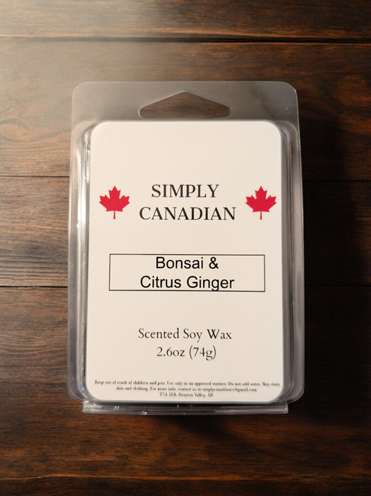 Bonsai and Citrus Ginger 2.6oz wax melt