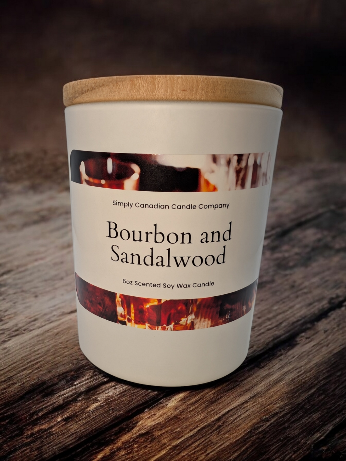 Bourbon and Sandalwood 6oz candle