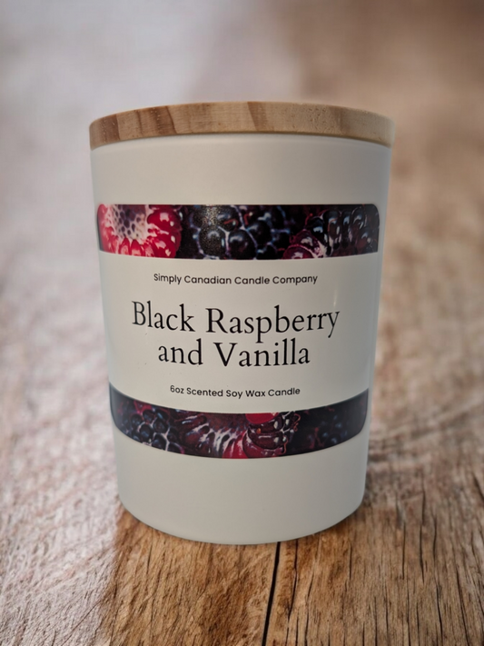 Black Raspberry and Vanilla 6oz Candle