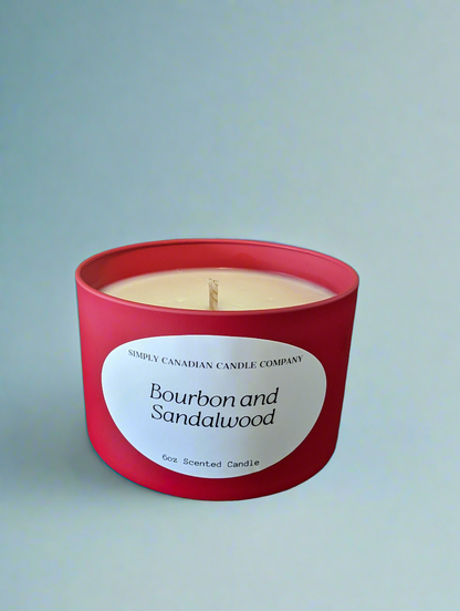 Bourbon and Sandalwood 6oz candle