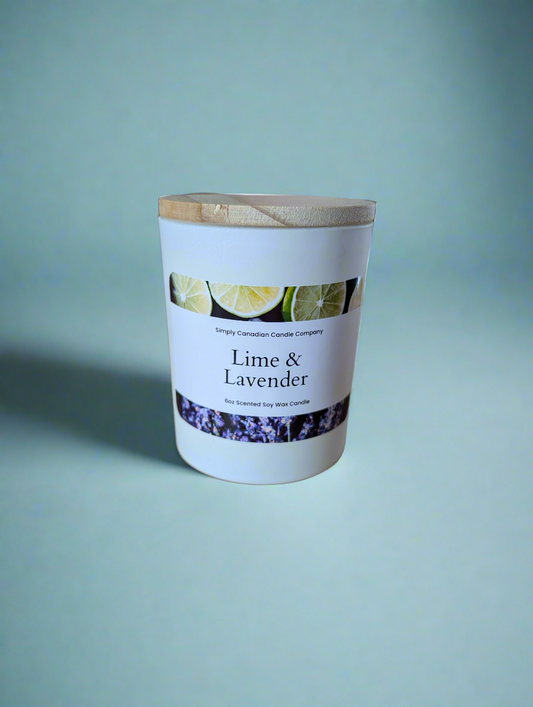 Lime and Lavender 6oz Candle