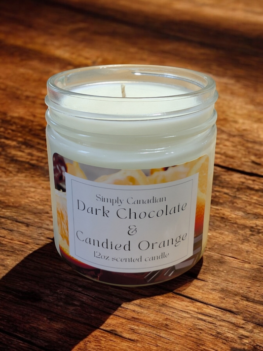 Dark Chocolate & Candied Orange 12oz Candle