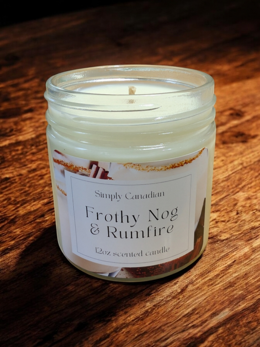 Frothy Nog and Rumfire 12oz Candle