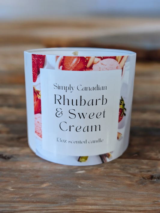 Rhubarb and Sweet Cream 13oz Candle